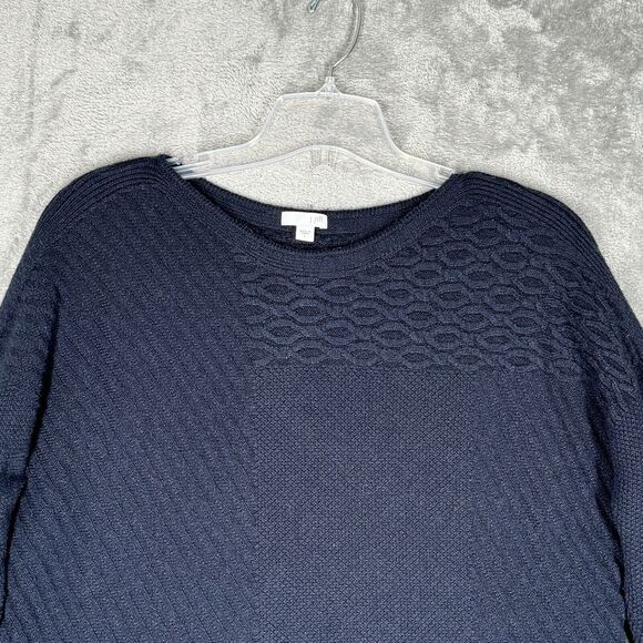 J Jill Sweater Womens Large Blue Stretch Office Casual Versatile Bohemian Preppy - Picture 4 of 7